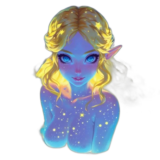 mask, staff, fantasy art, concept art, pixel art, vaporwave, outer space, blue transparent PNG cut-out