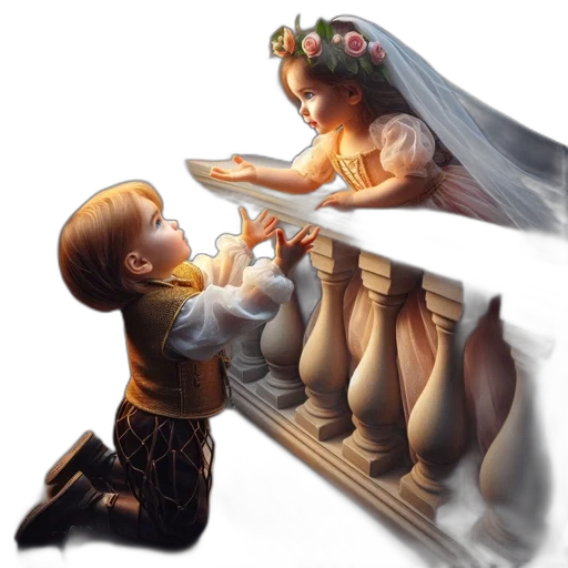 jewelry, fantasy art, concept art, photorealistic, 3d render, fire, two, child transparent PNG cut-out