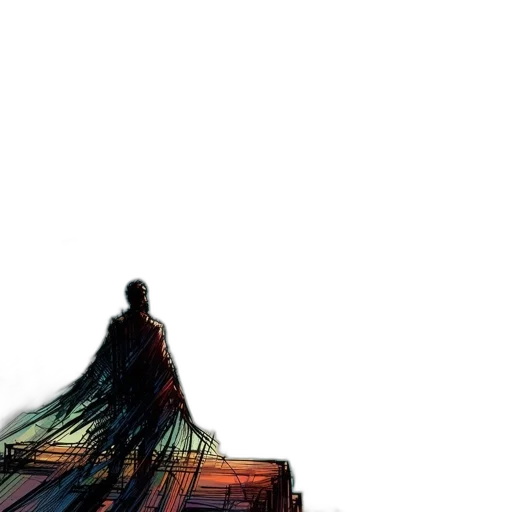 dress, hair, sword, umbrella, concept art, watercolor, comic book art, cyberpunk transparent PNG cut-out
