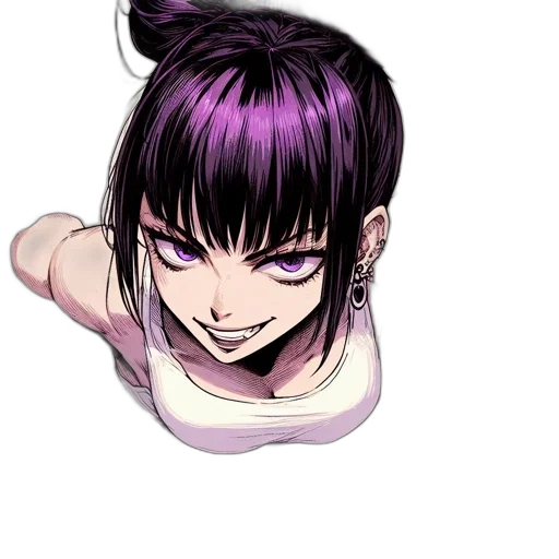 face, hair, weapon, creature, anime, concept art, comic book art, pixel art transparent PNG cut-out