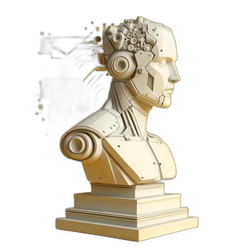 robot, mask, face, 3d render, concept art, photorealistic, cyberpunk, humanoid transparent PNG cut-out