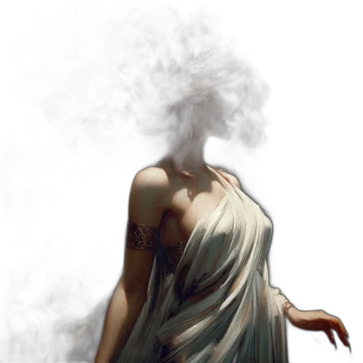 dress, mask, face, creature, concept art, fantasy art, photorealistic, comic book art transparent PNG cut-out