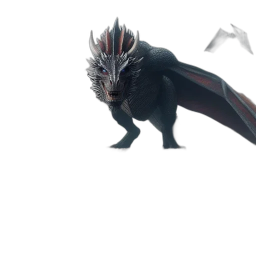 dragon, creature, animal, weapon, concept art, 3d render, fantasy art, comic book art transparent PNG cut-out