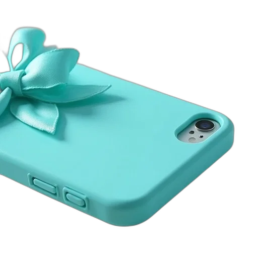 jewelry, 3d render, pastel, blue, bow, tiffany, geekpad, case transparent PNG cut-out