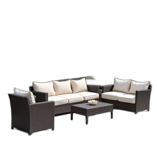 furniture, 3d render, photorealistic, earth tones transparent PNG cut-out