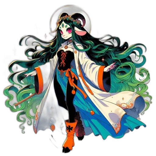 staff, mask, concept art, fantasy art, pixel art, anime, green, monochrome transparent PNG cut-out