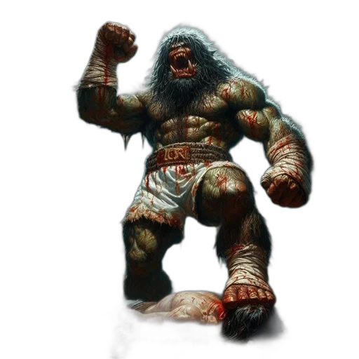 creature, animal, concept art, fantasy art, comic book art, 3d render, massive, powerful transparent PNG cut-out