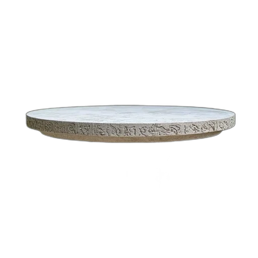 jewelry, sword, furniture, hat, 3d render, round, concrete, table transparent PNG cut-out