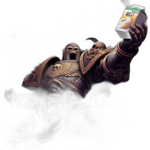 food, robot, weapon, mask, concept art, fantasy art, photorealistic, imposing transparent PNG cut-out
