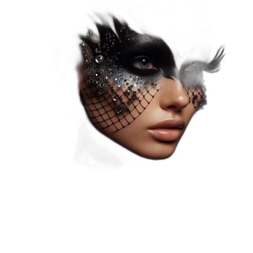 mask, face, hat, crown, photorealistic, fantasy art, concept art, cyberpunk transparent PNG cut-out