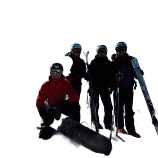 staff, 3d render, snow, group transparent PNG cut-out