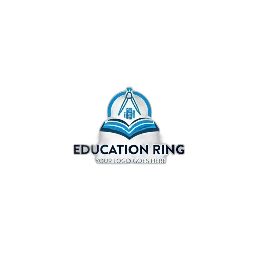 3d render, white, background, stylized, logo, center, features, blue transparent PNG cut-out