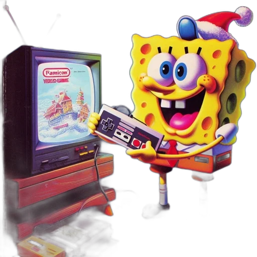 robot, furniture, weapon, 3d render, concept art, pixel art, photorealistic, spongebob transparent PNG cut-out