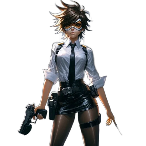 staff, weapon, concept art, cyberpunk, comic book art, 3d render, female, character transparent PNG cut-out