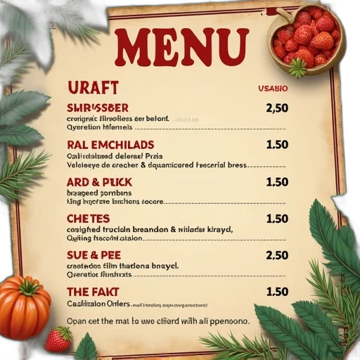 food, flyer, bus, menu transparent PNG cut-out