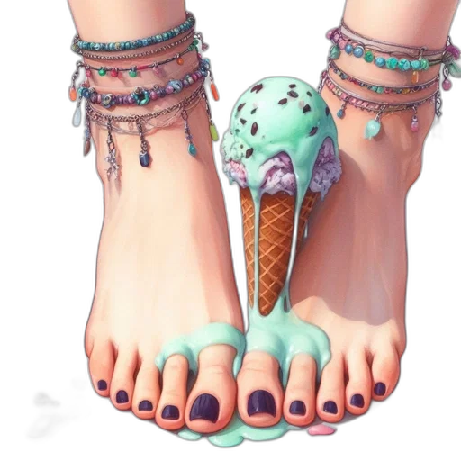 shoes, jewelry, creature, 3d render, photorealistic, vaporwave, fantasy art, pastel transparent PNG cut-out