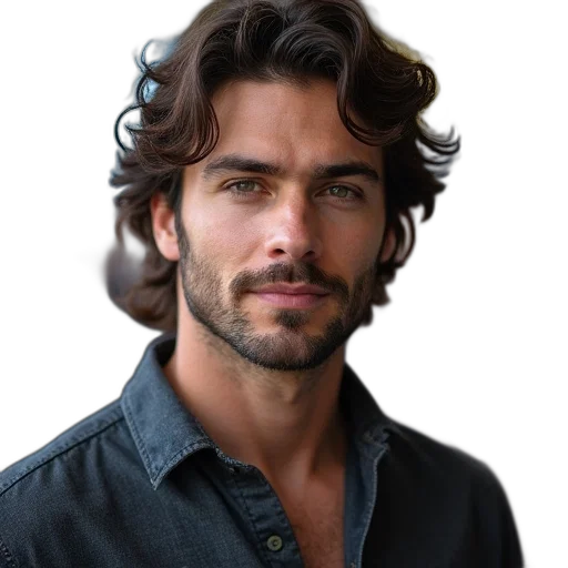 face, hair, staff, jacket, photorealistic, actor, peyton, sanders transparent PNG cut-out