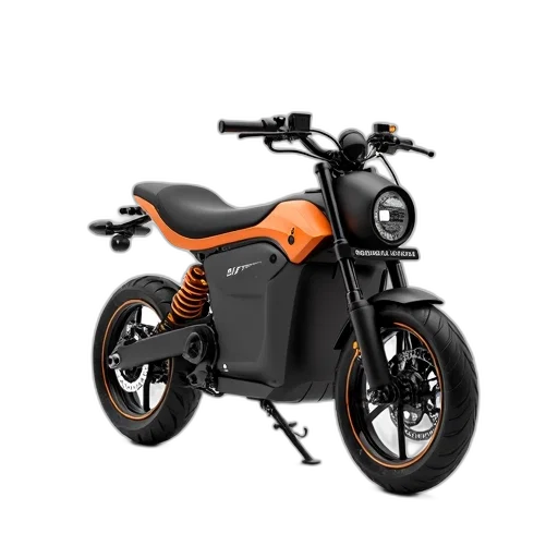 3d render, concept art, photorealistic, modern, electric, motorcycle, sleek, design transparent PNG cut-out