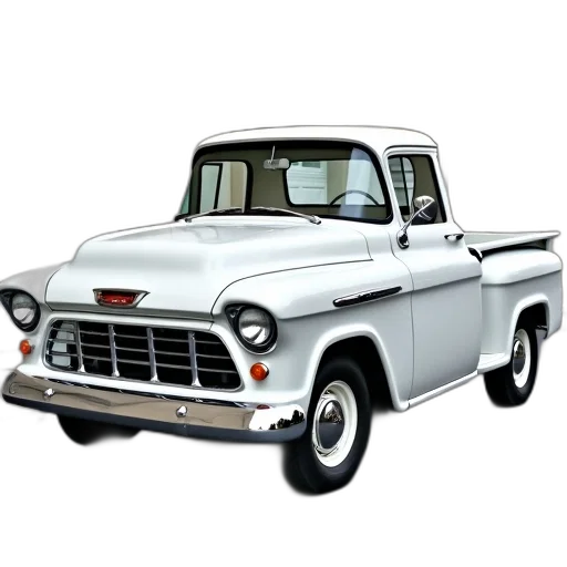 car, photorealistic, 3d render, cartoon, concept art, pristine, white, pickup transparent PNG cut-out