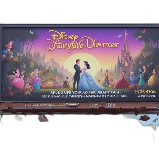 furniture, billboard, promotes, fictional, disney, film, called, fairytale transparent PNG cut-out