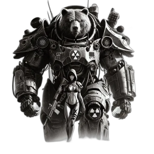 robot, weapon, animal, creature, concept art, fantasy art, comic book art, cyberpunk transparent PNG cut-out