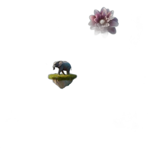 jewelry, flower, crown, animal, pixel art, 3d render, concept art, photorealistic transparent PNG cut-out