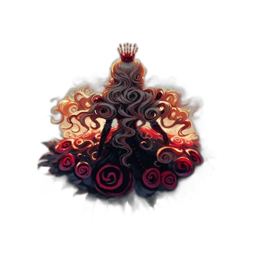crown, flower, dress, jewelry, concept art, fantasy art, pixel art, 3d render transparent PNG cut-out