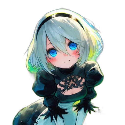 dress, robot, staff, creature, pixel art, anime, concept art, fantasy art transparent PNG cut-out