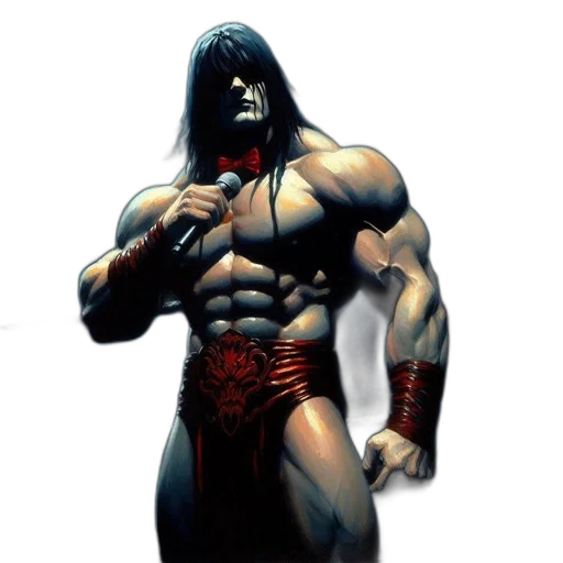 mask, concept art, comic book art, photorealistic, pixel art, muscular, figure, stands transparent PNG cut-out