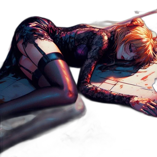 weapon, dress, sword, cyberpunk, concept art, comic book art, watercolor, neon lights transparent PNG cut-out