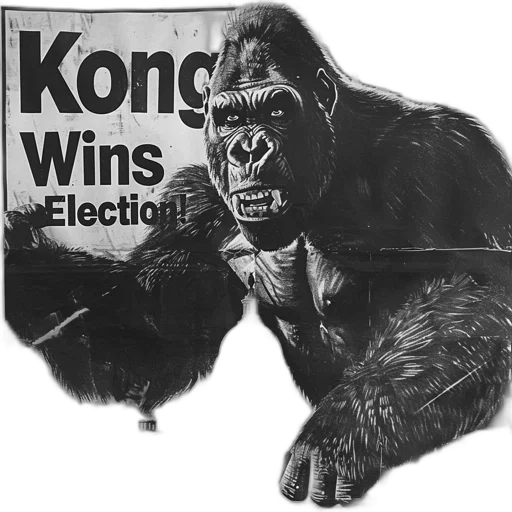 animal, photorealistic, large, roaring, gorilla, featured, front, united transparent PNG cut-out