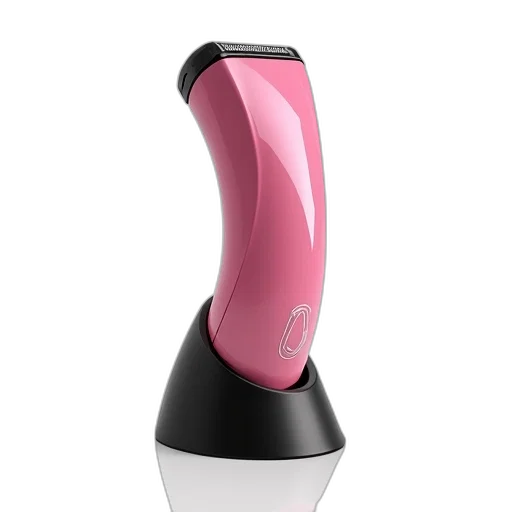 staff, 3d render, pink, electric, shaver, black, base, white transparent PNG cut-out