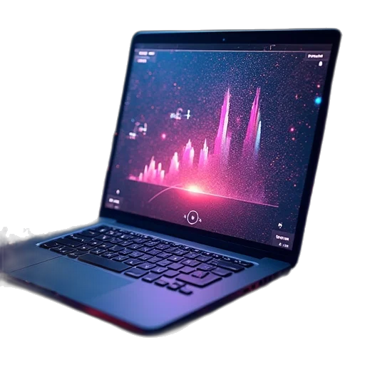 staff, 3d render, cyberpunk, vaporwave transparent PNG cut-out