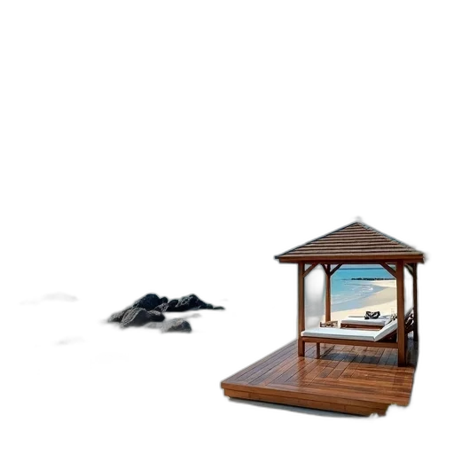 furniture, animal, umbrella, shoes, 3d render, concept art, photorealistic, beach transparent PNG cut-out