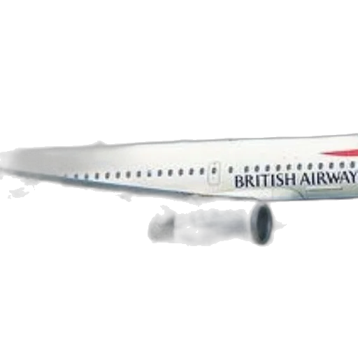 staff, 3d render, photorealistic, british, airways, airplane, captured, mid-flight transparent PNG cut-out