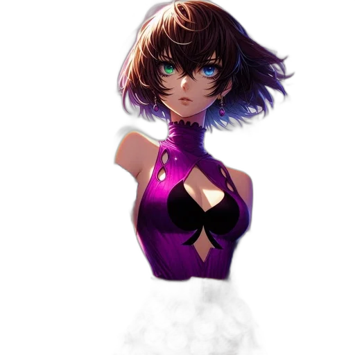 dress, robot, flower, staff, pixel art, concept art, anime, fantasy art transparent PNG cut-out