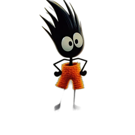 hair, animal, staff, jacket, 3d render, concept art, cartoon, poster transparent PNG cut-out