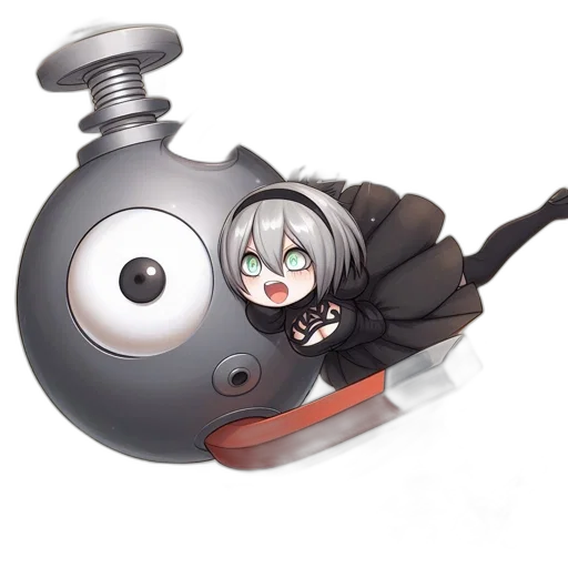 weapon, robot, creature, staff, concept art, 3d render, anime, fantasy art transparent PNG cut-out
