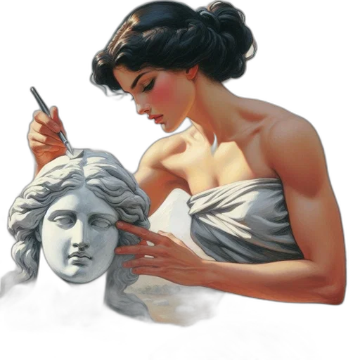 jewelry, crown, staff, dress, photorealistic, concept art, oil painting, fantasy art transparent PNG cut-out