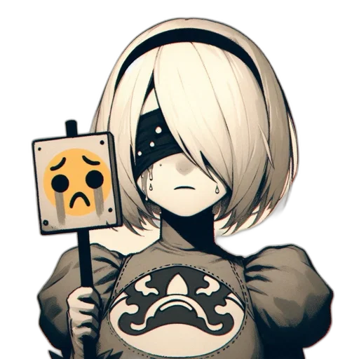 mask, staff, face, robot, pixel art, concept art, anime, cartoon transparent PNG cut-out