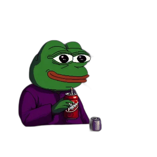 food, robot, frog, cartoon, character, wears, purple, while transparent PNG cut-out