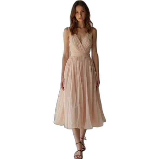 dress, earth tones, pastel, theia transparent PNG cut-out