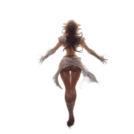 dress, hair, 3d render, concept art, photorealistic, underwater, outer space, female transparent PNG cut-out