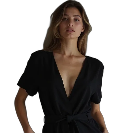 dress, jacket, jewelry, dark, monochrome, label, jumpsuits, black transparent PNG cut-out