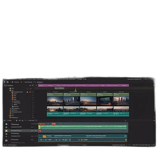video, editing, process, using transparent PNG cut-out