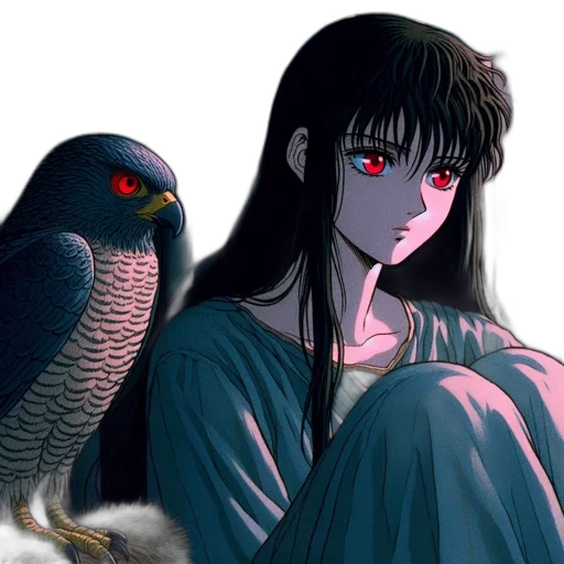 creature, animal, vaporwave, anime, fantasy art, concept art, night, forest transparent PNG cut-out
