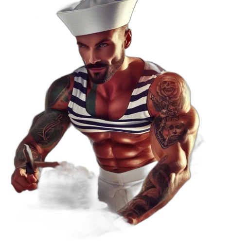food, staff, hat, 3d render, concept art, photorealistic, fantasy art, underwater transparent PNG cut-out