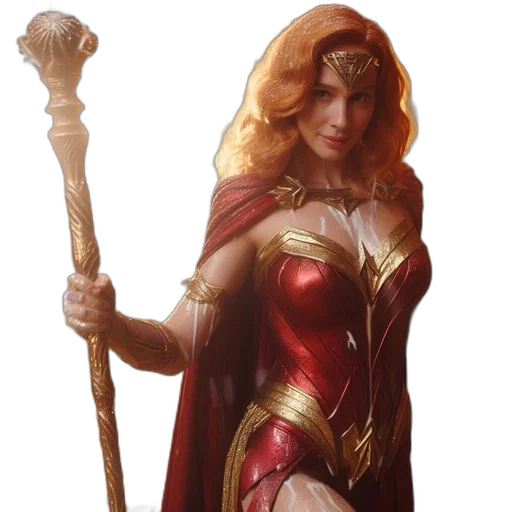 staff, fantasy art, comic book art, concept art, photorealistic, regal, figure, elaborate transparent PNG cut-out