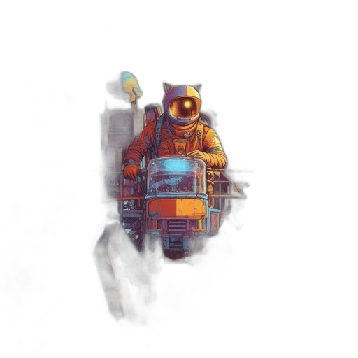 robot, creature, animal, weapon, concept art, pixel art, watercolor, cyberpunk transparent PNG cut-out