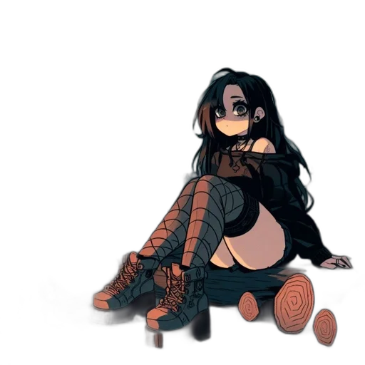 dress, pixel art, concept art, cartoon, fantasy art, dark, monochrome, during transparent PNG cut-out